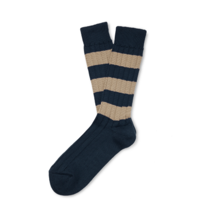 3 Cime Blue/Camel Socks