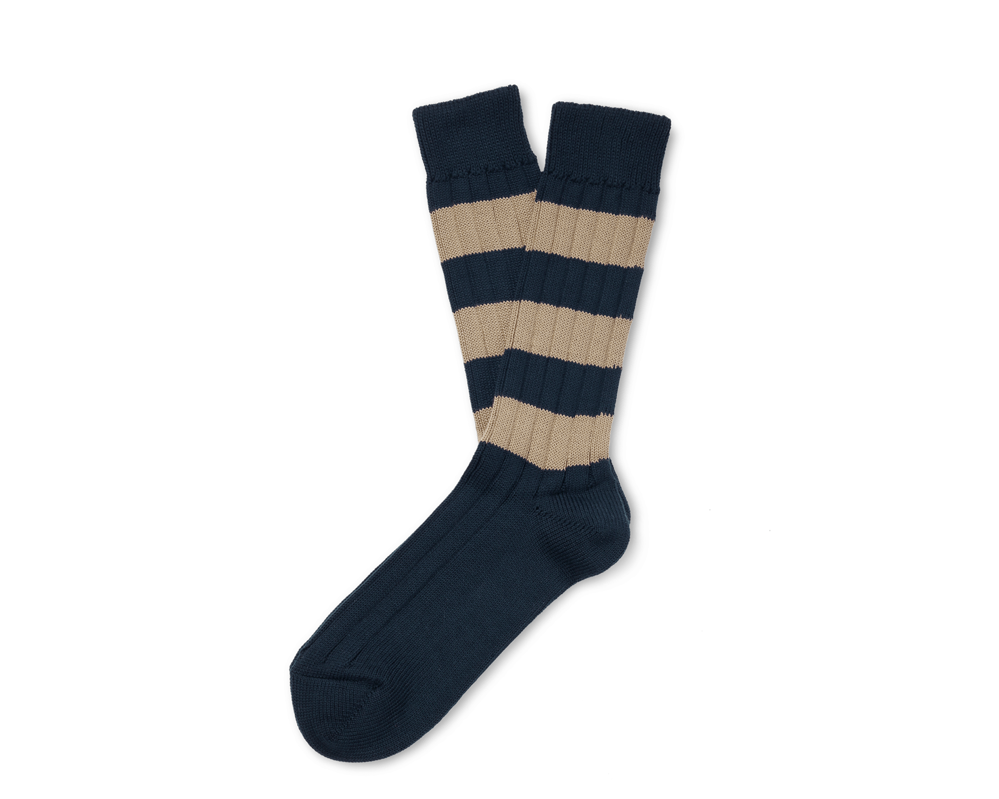 3 Cime Blue/Camel Socks