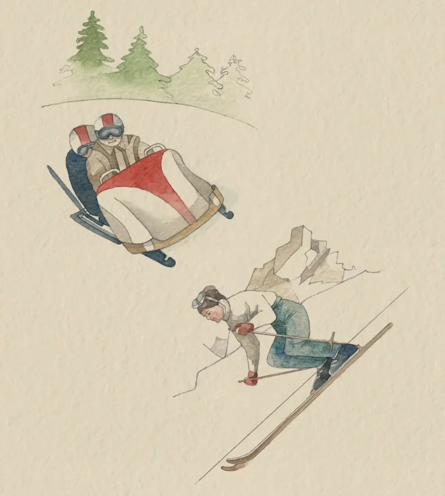 Acquarelli olimpiadi invernali