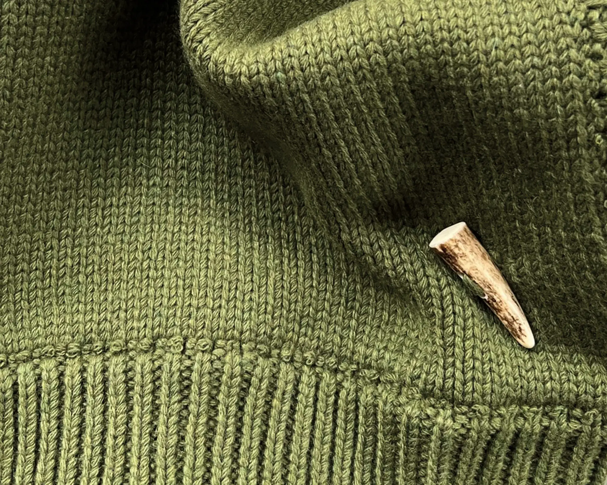 Cappuccio verde dettaglio
